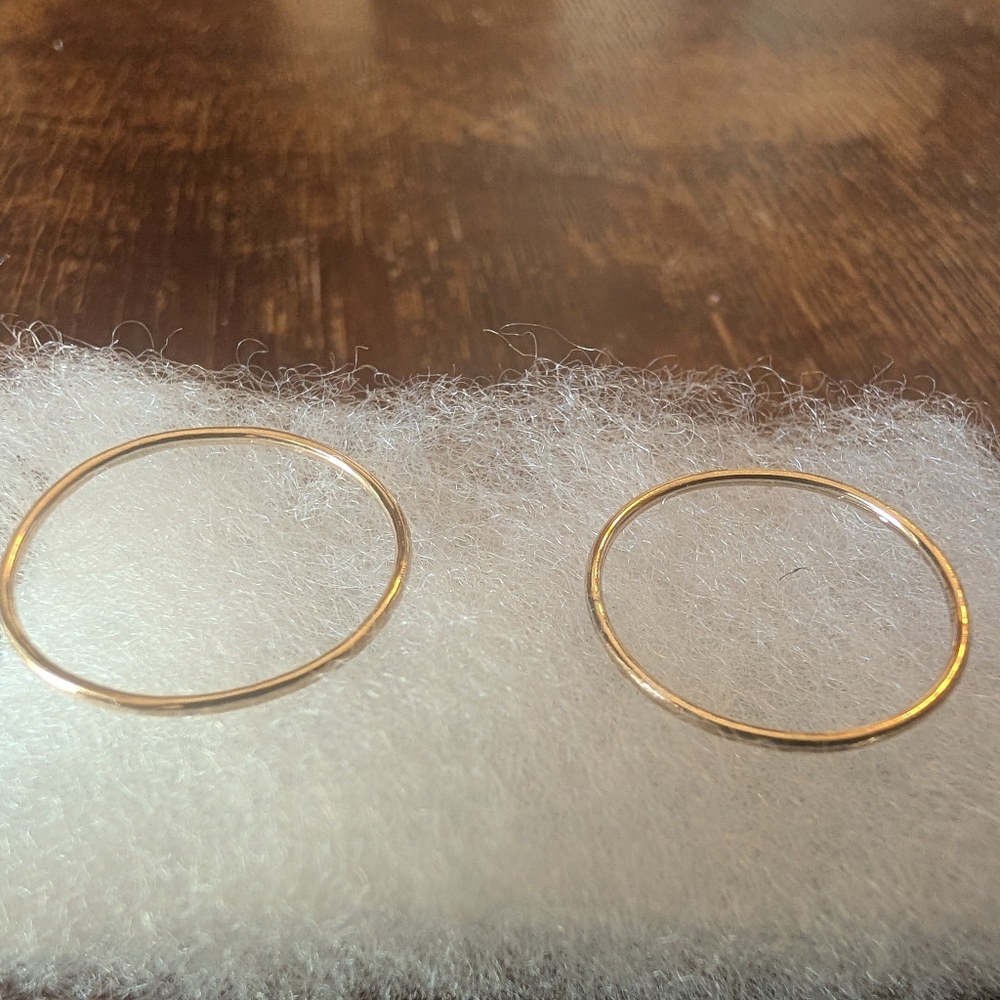 Able Gold Hammered Stacking Rings